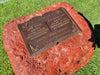 Memorial Rock Urn 1868 Large Double Pink / Red