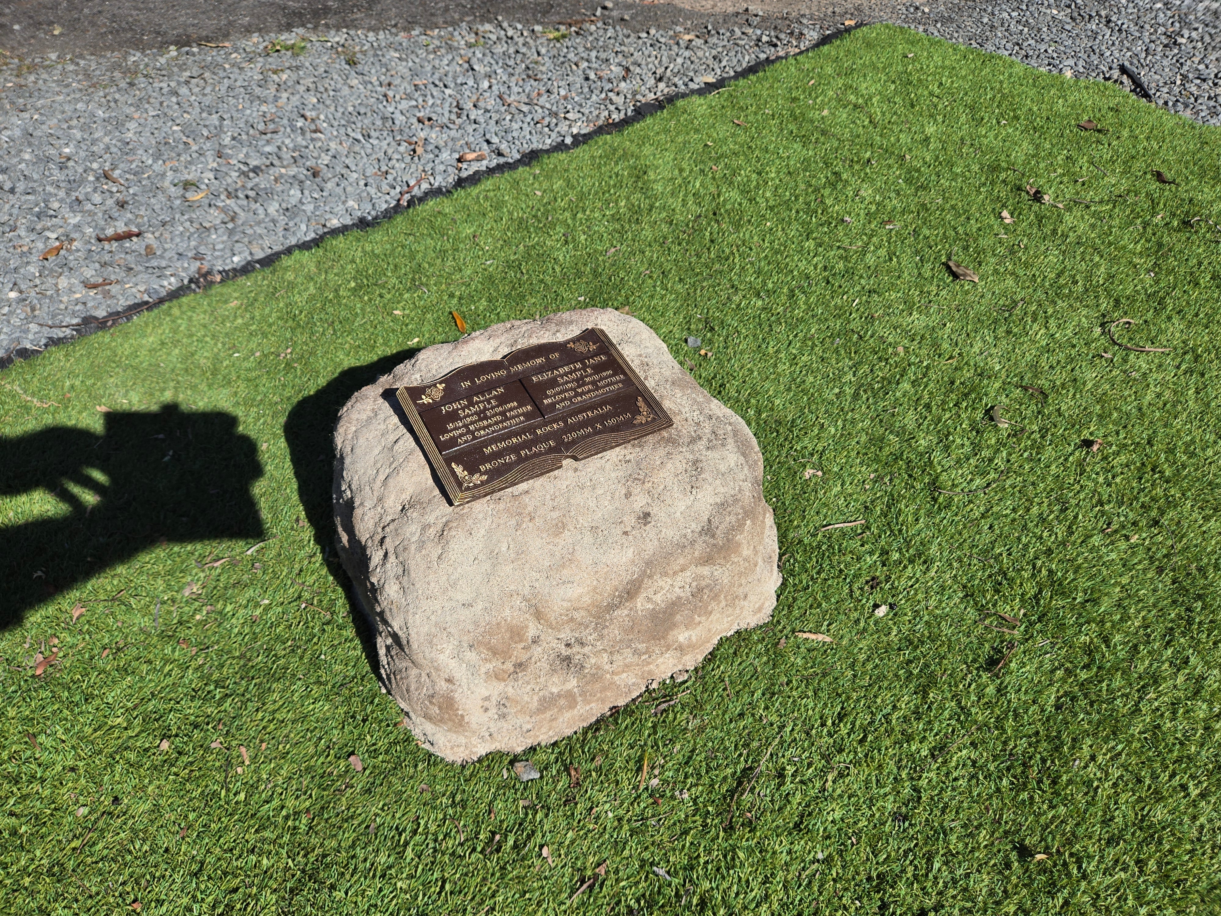 Memorial Rock Urn 2168 Large Double Natural Riversand