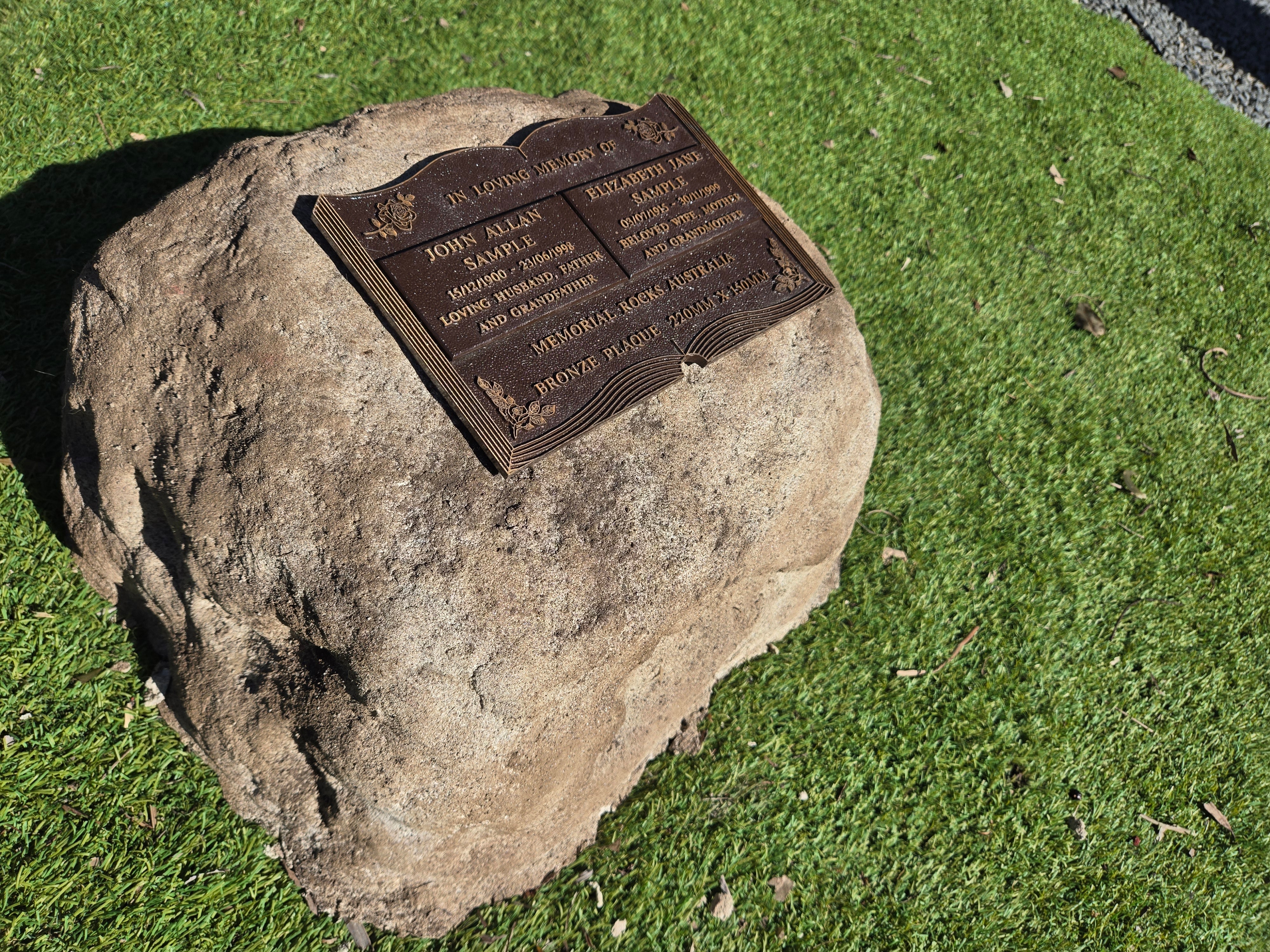 Memorial Rock Urn 2169 Large Double Natural Riversand