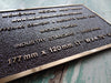 Quality Bronze Plaque Size 177mm x 120 or 150 mm