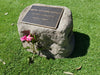 Memorial Rock Urn 1562  Regular. 200mm x150mm indent Novelty Natural Riversand